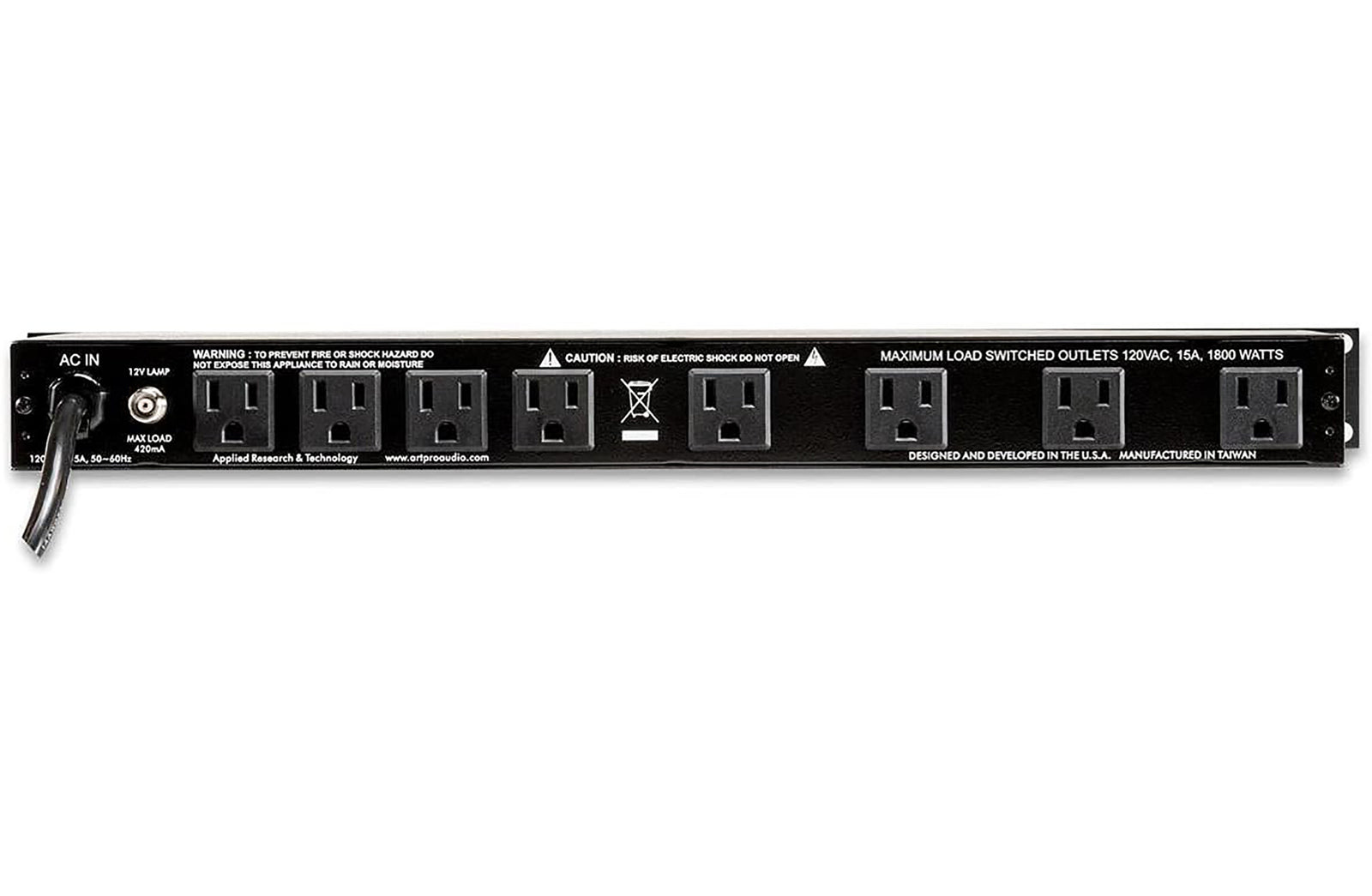 Art PS4x4PROUSB Dual LED Metered Power Distribution System by ART
