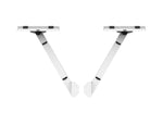 ProX XFH-B3SIDESHELFWH White Pair of Audio Monitor DJ Lighting Side Mounting Stand for B3 DJ Table Workstation by Humpter by ProX Cases