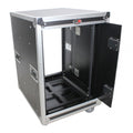 ProX T-12USLAM20, 12U 20" Deep Vertical Rack Shock Mount Case with 2 Sliding Slam Doors and 4" Caster Wheels by ProX Cases