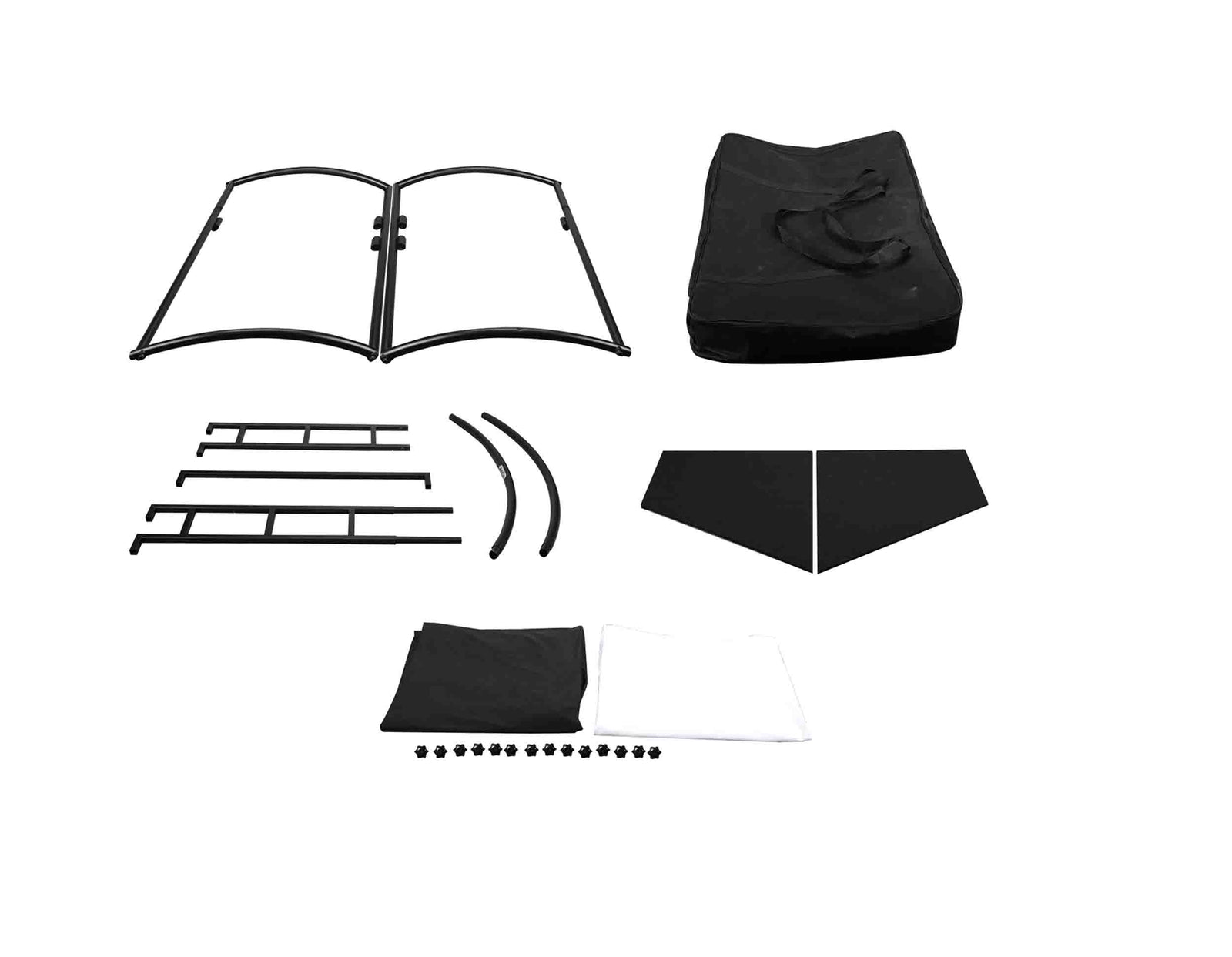 JMAZ JZ5010 Command Booth Event Facade Booth with Adjustable Scrims - Black and White by JMAZ