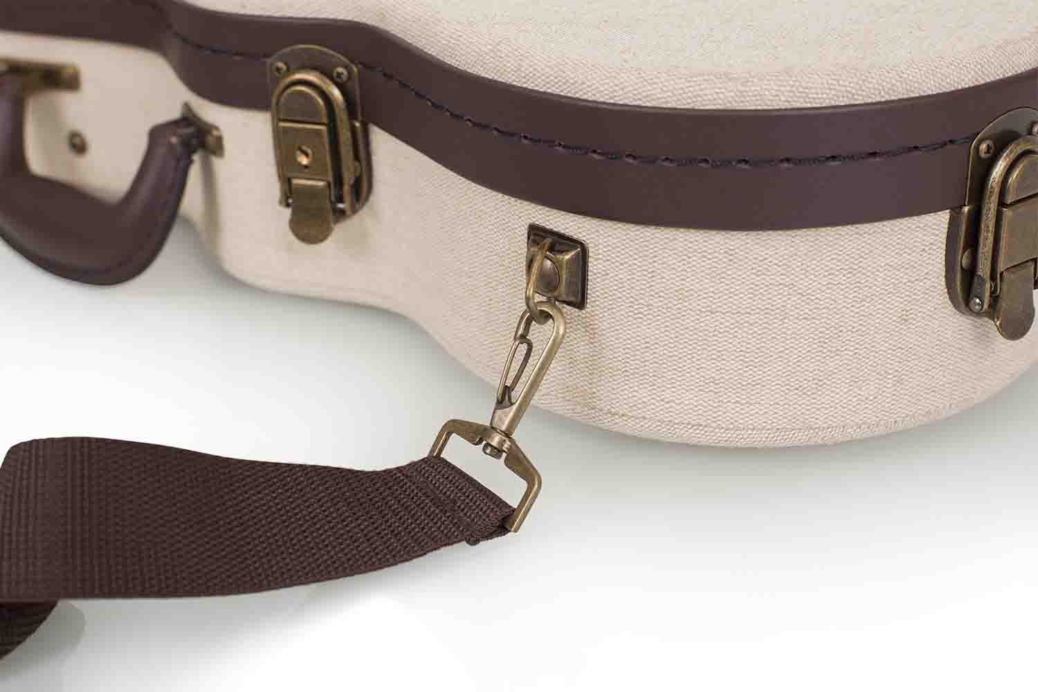 Gator Cases GW-JM UKE-CON Deluxe Wood Case for Concert Style Ukulele - Journeyman Burlap Exterior by Gator Cases