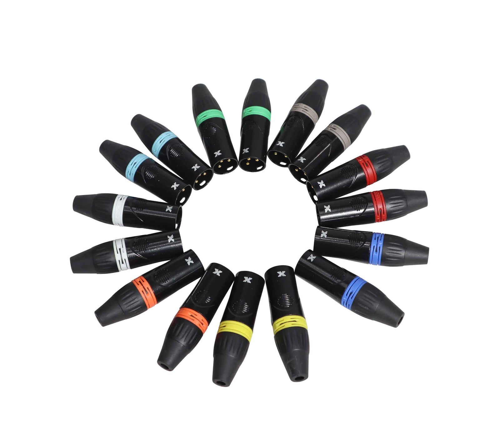 ProX XC-RINGPAK, Color Ring Replacements for XLR Cables - 16 Pack by ProX Cases