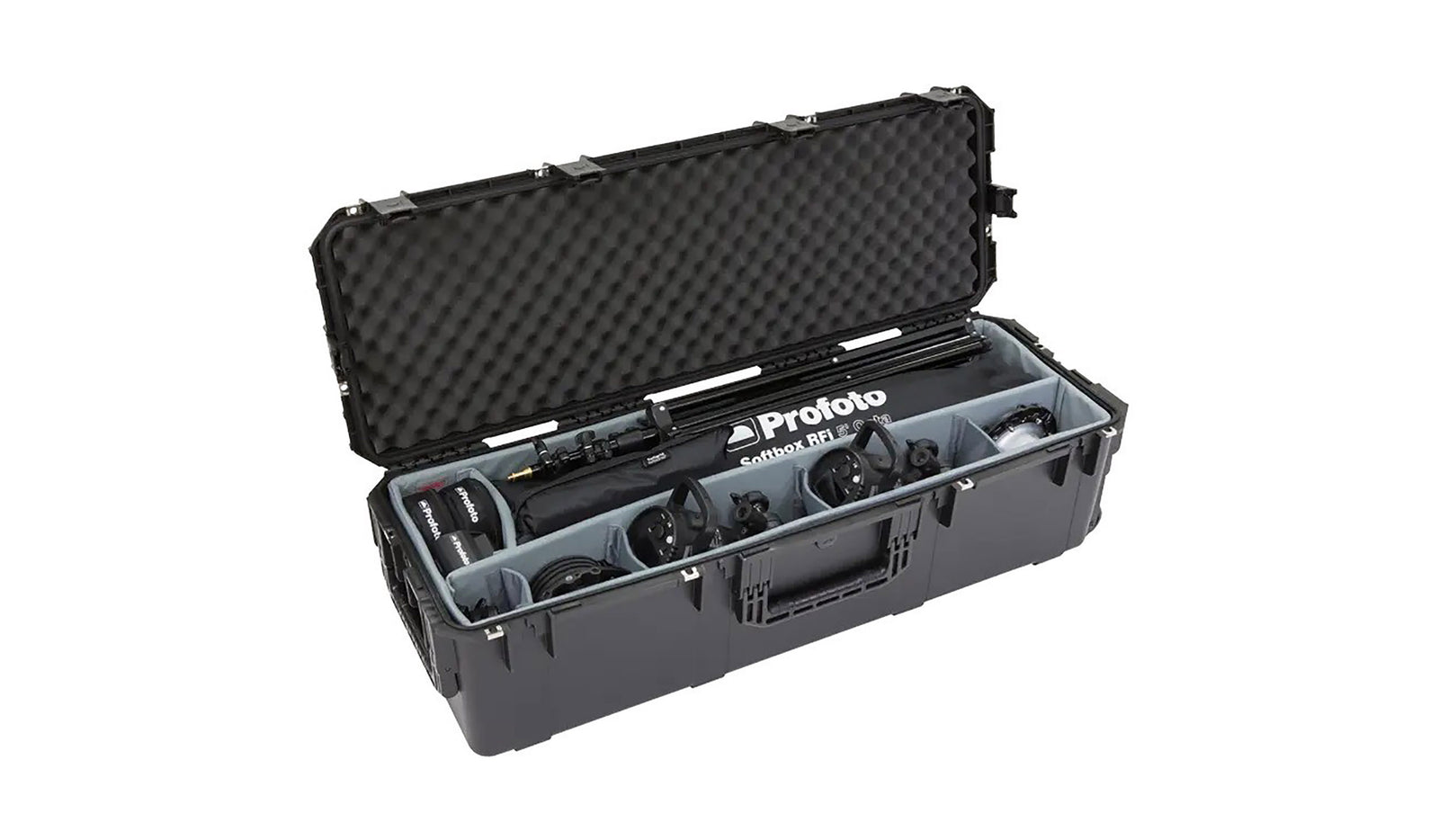 SKB Cases 3i-4213-12DT, iSeries Wheeled Waterproof Utility Case with Divider Set - Black by SKB Cases