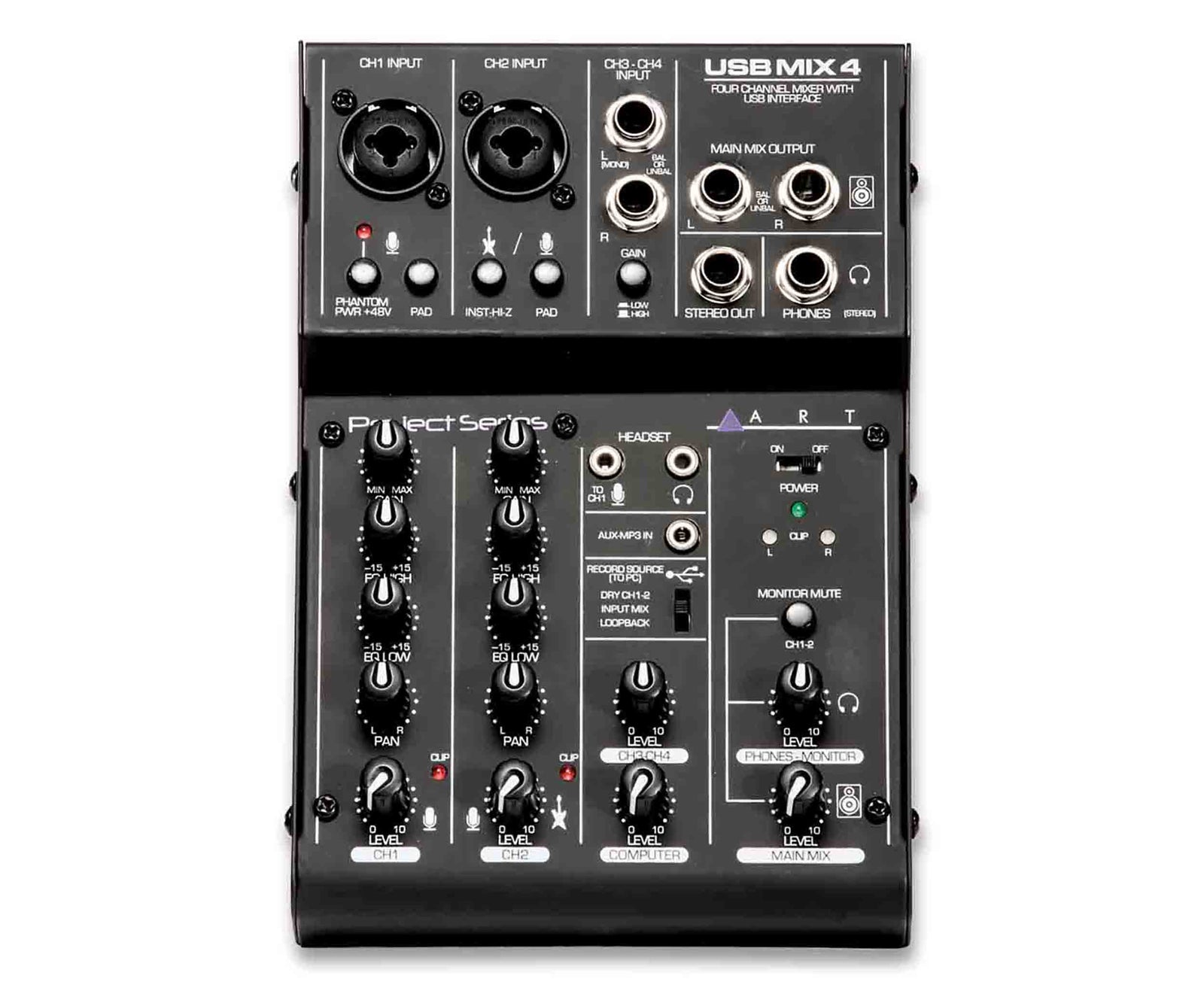 Art USBMix4, 4 Channel Mixer and USB Audio Interface by ART