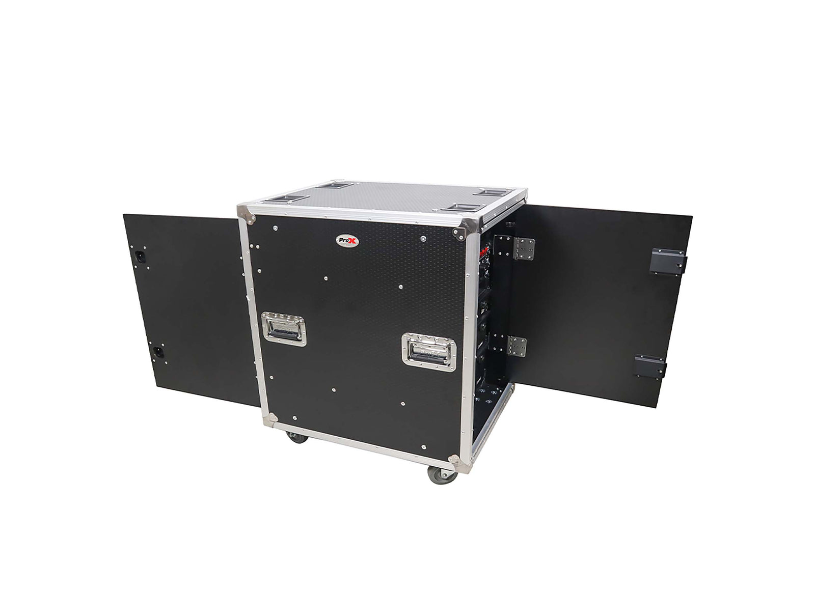 ProX XS-12USLAM24, 12U Vertical Rack Mount Case with 2 Sliding Doors and Caster Wheels by ProX Cases
