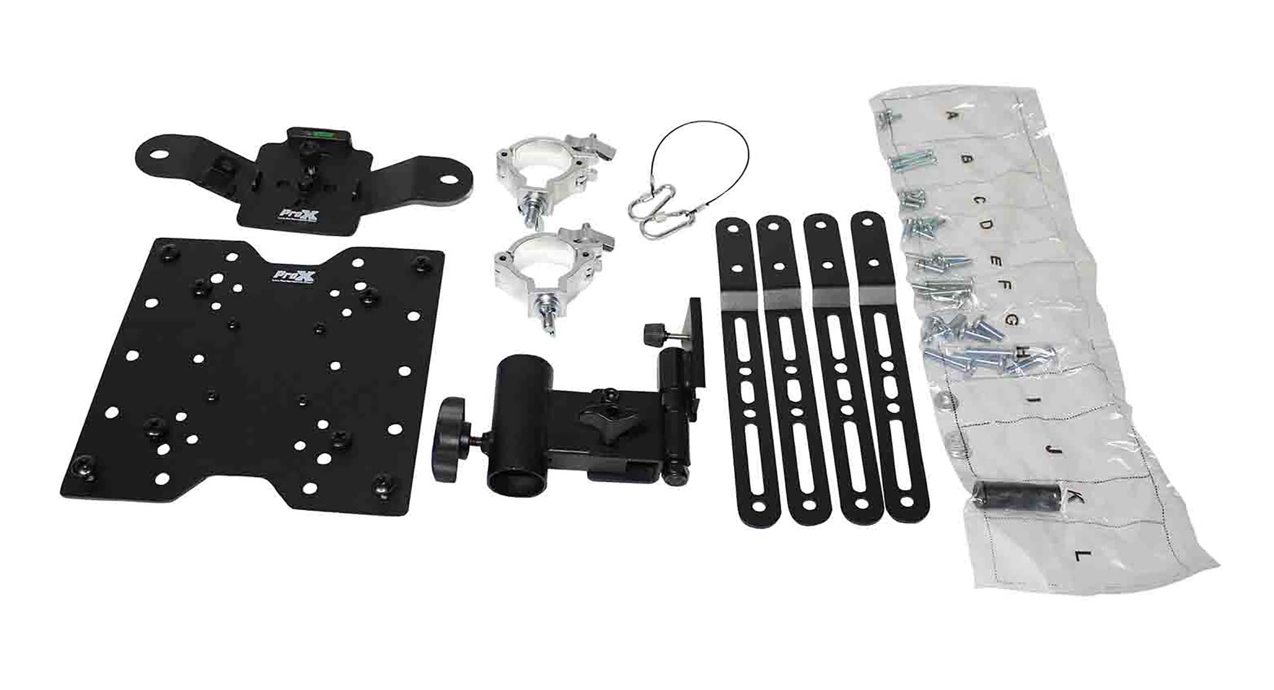 ProX XT-MEDIAMOUNT X6, DJ Package Universal 32" to 80" TV Bracket Clamp with Vesa Mount for F34 F32 and 12" Bolt Truss or Speaker Stands - Set of 6 by ProX Cases