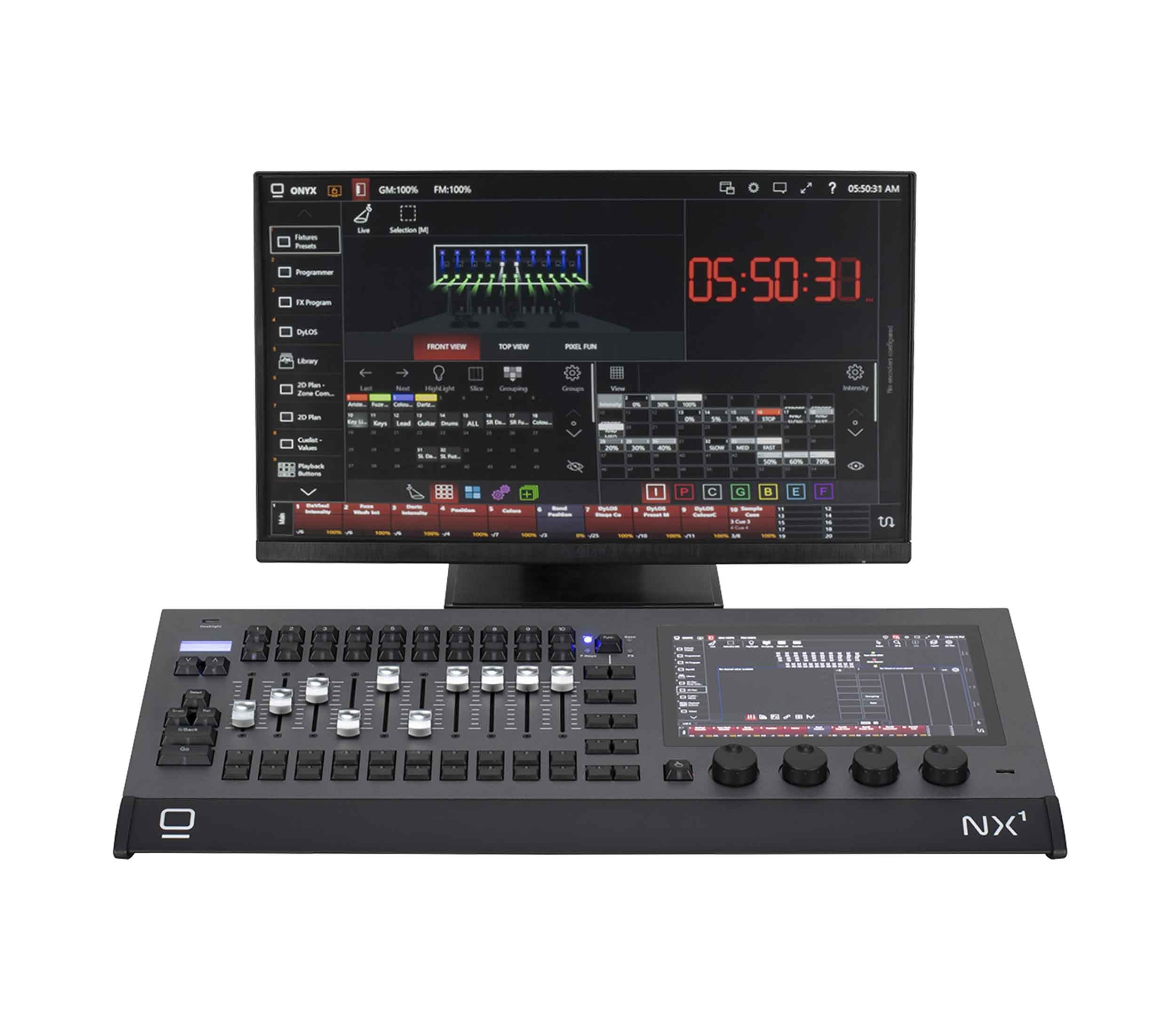 Elation NX1, Professional Universe Motorized ONYX Lighting DMX Controller - Black