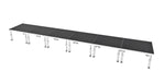ProX XSU-24X4PKG, Stage One 24' x 4' Ft. Portable Stage Package - Includes 6x Decks with Telescoping 16-22" Adjustable legs by ProX Cases