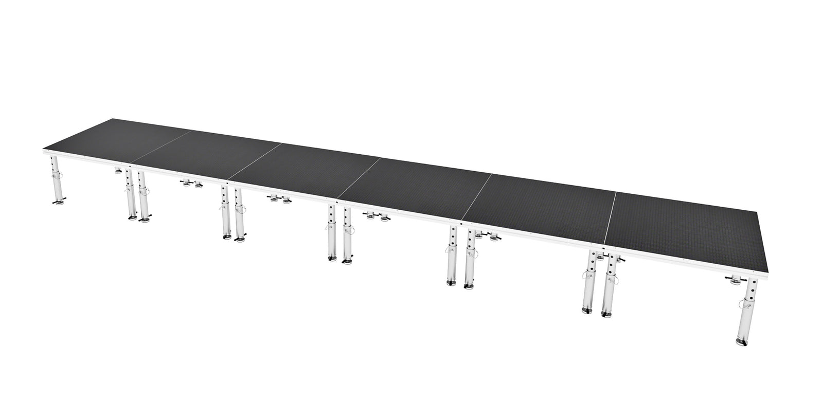ProX XSU-24X4PKG, Stage One 24' x 4' Ft. Portable Stage Package - Includes 6x Decks with Telescoping 16-22" Adjustable legs by ProX Cases