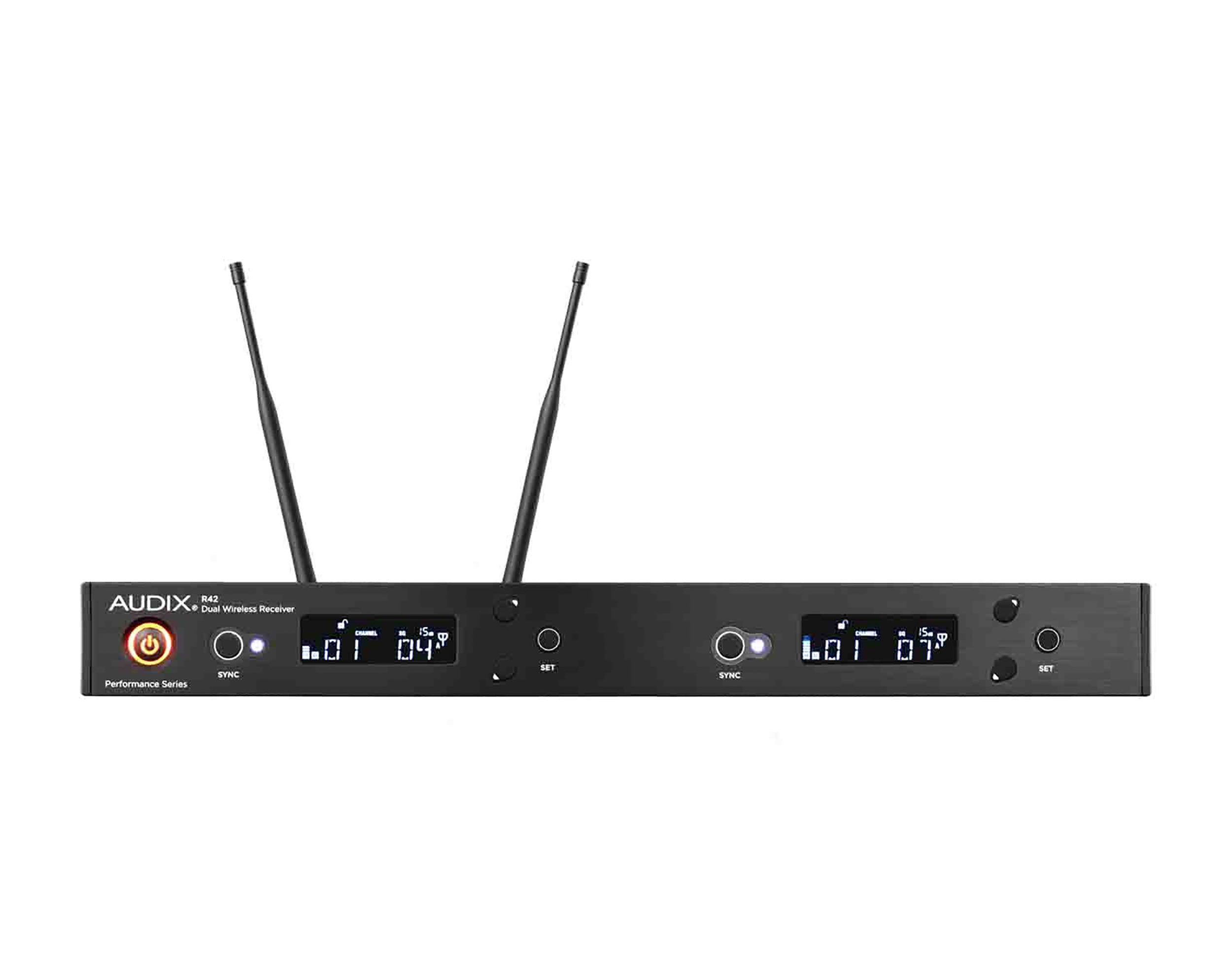 Audix AP42 OM2, Dual Handheld Wireless Microphone System - 522 to 554 MHz by Audix