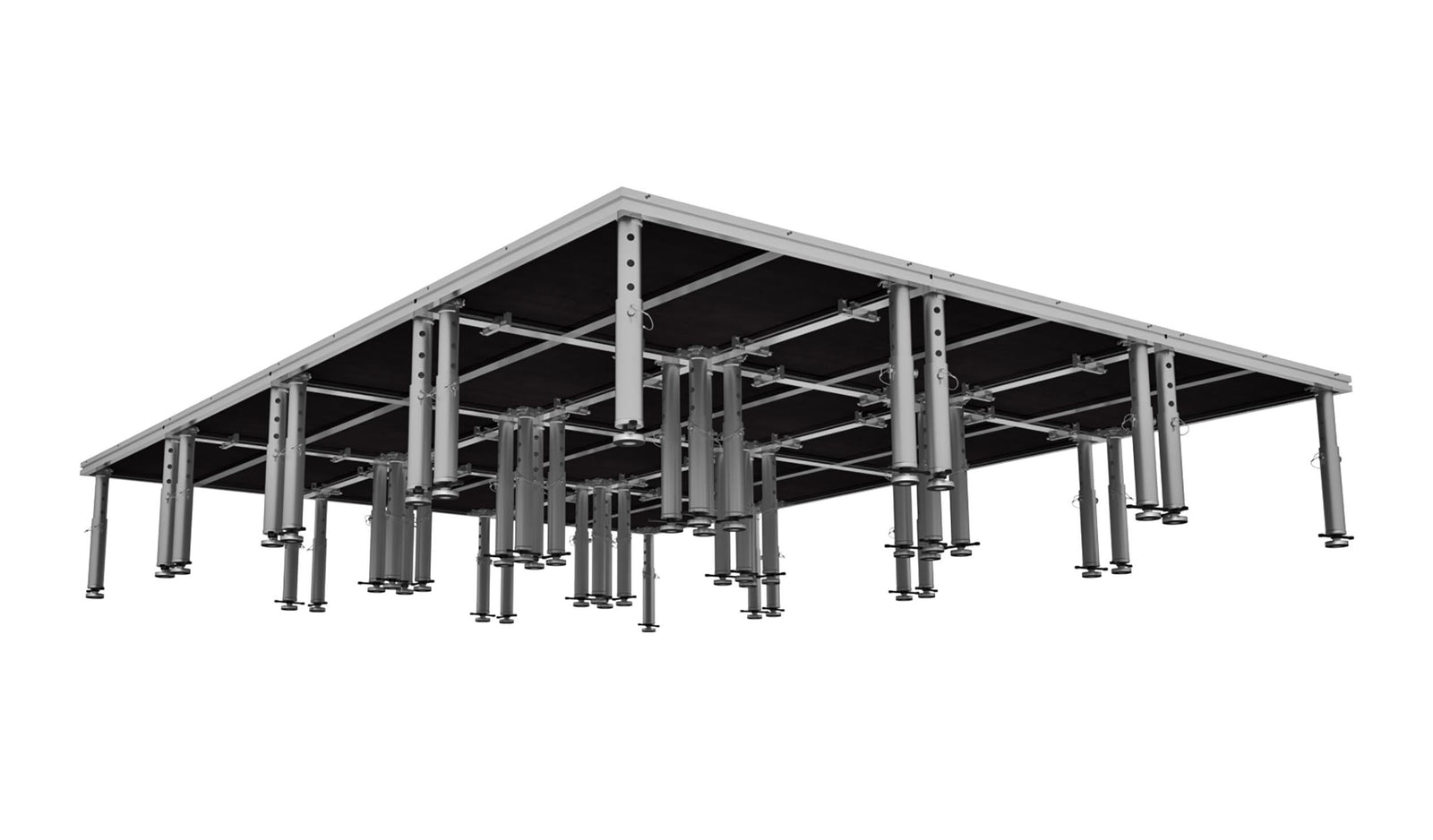 ProX XSU-12X16PKG, Stage One 12' x 16' Ft. Portable Stage Package - Includes 12x Units with Telescoping 16-22" Adjustable Legs by ProX Cases