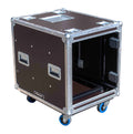 Odyssey OPSR12U243032WBRN, Professional 12U Brown Hex Board Slam Rack with Caster Wheels by Odyssey