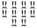 ProX XC-MIC25 X10, 25 Ft Balanced XLR-F to XLR-M High Performance Microphone Cable DJ Package  - 10 Pack by ProX Cases