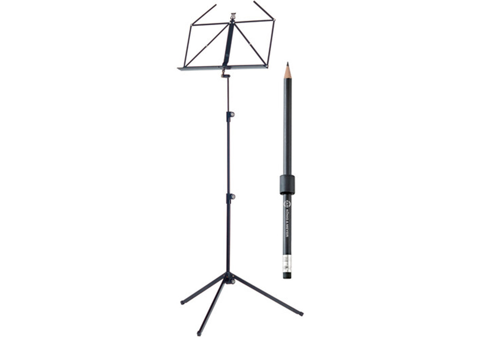 K&M 100/1 Music Stand with 16099 Pencil Magnet - Blue by K&M