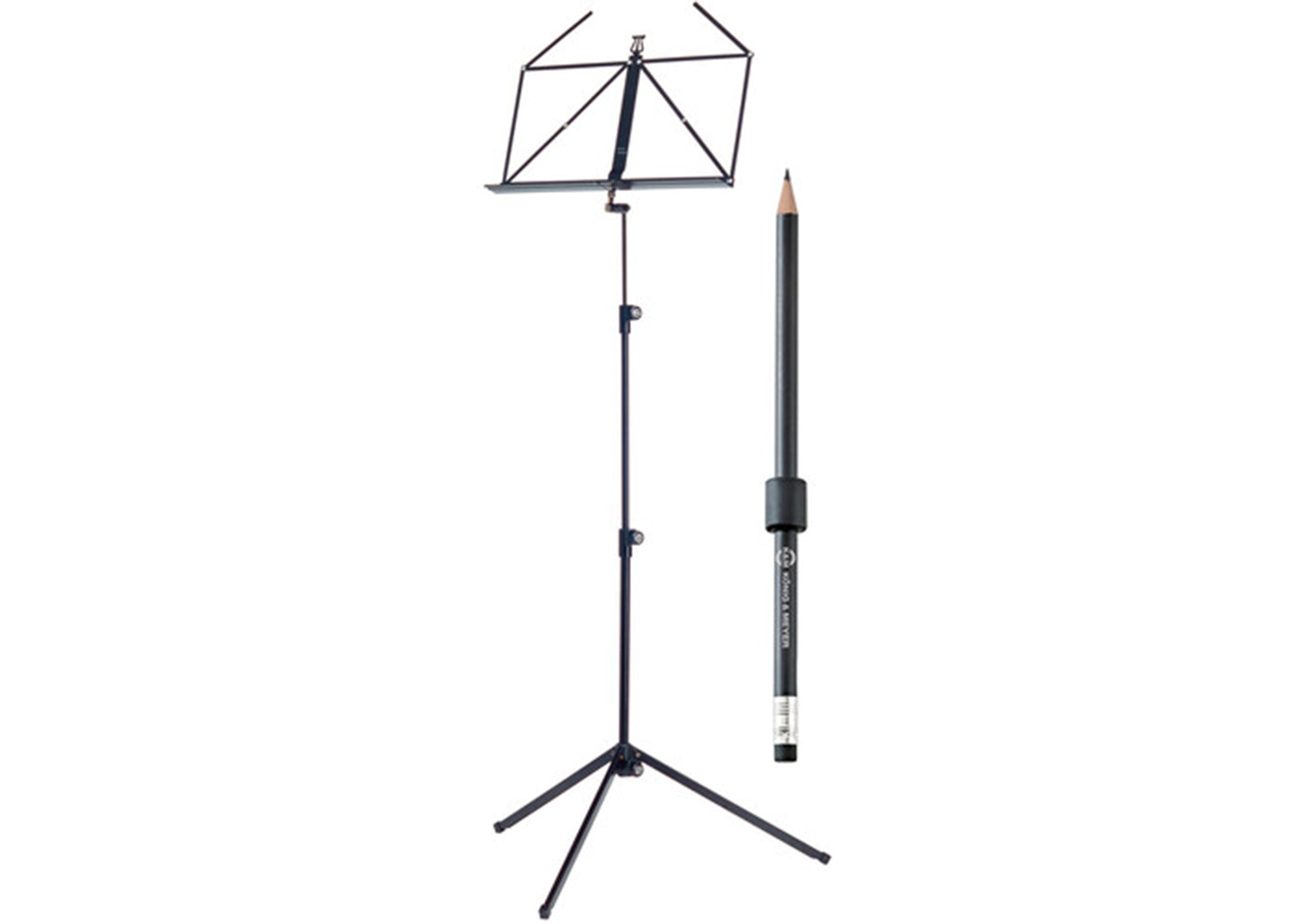 K&M 100/1 Music Stand with 16099 Pencil Magnet - Blue by K&M