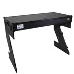 ProX XS-ZTABLEBLMK2, Z-Style Flight Case DJ Table Workstation with Handles and Wheels - Black Finish by ProX Cases