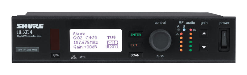 Shure ULXD4-X52, Single-Channel Digital Wireless Receiver by Shure