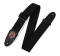 Levy's MSS8-BLK, 2-Inch Wide Black Soft-hand Polypropylene Guitar Strap by Levy's