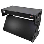 ProX XS-ZTABLEBLMK2, Z-Style Flight Case DJ Table Workstation with Handles and Wheels - Black Finish by ProX Cases