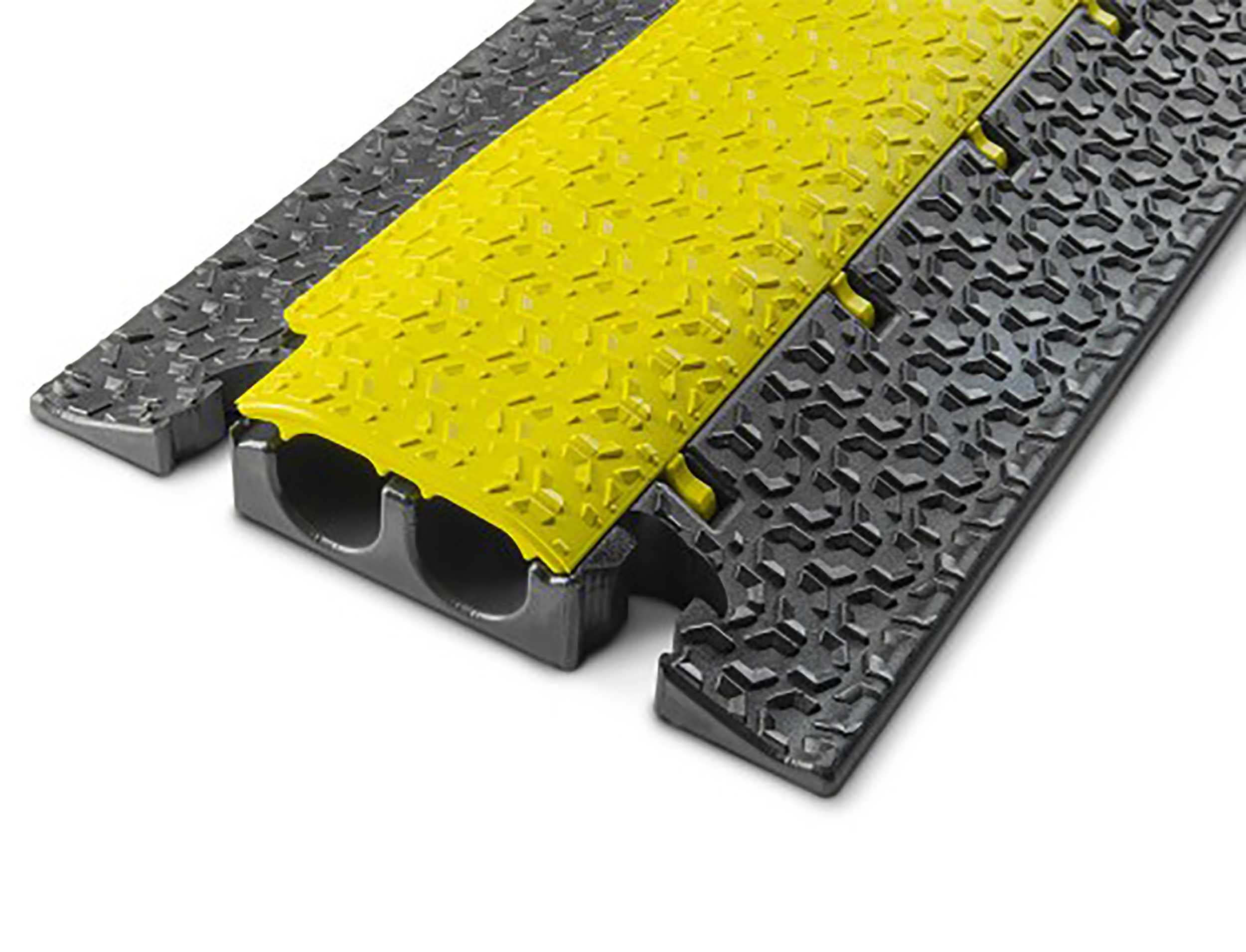 Defender 86100, 2 Channels Medium Duty Cable Protector - Black/Yellow by Defender