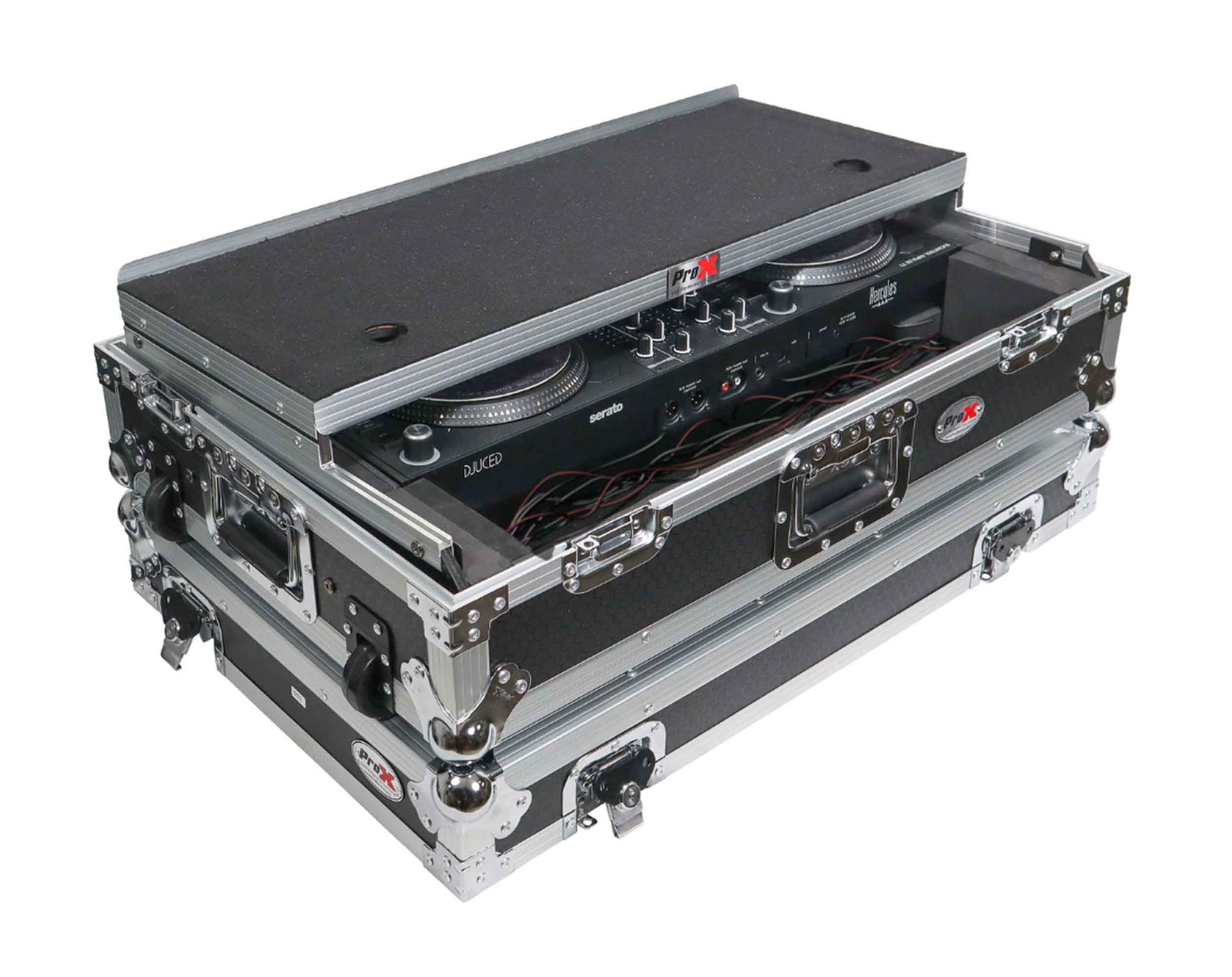 ProX XS-HIT7WLT, ATA Flight Road Case for Hercules T7 Inpulse Controller 1U Rack Space and Wheels. by ProX Cases