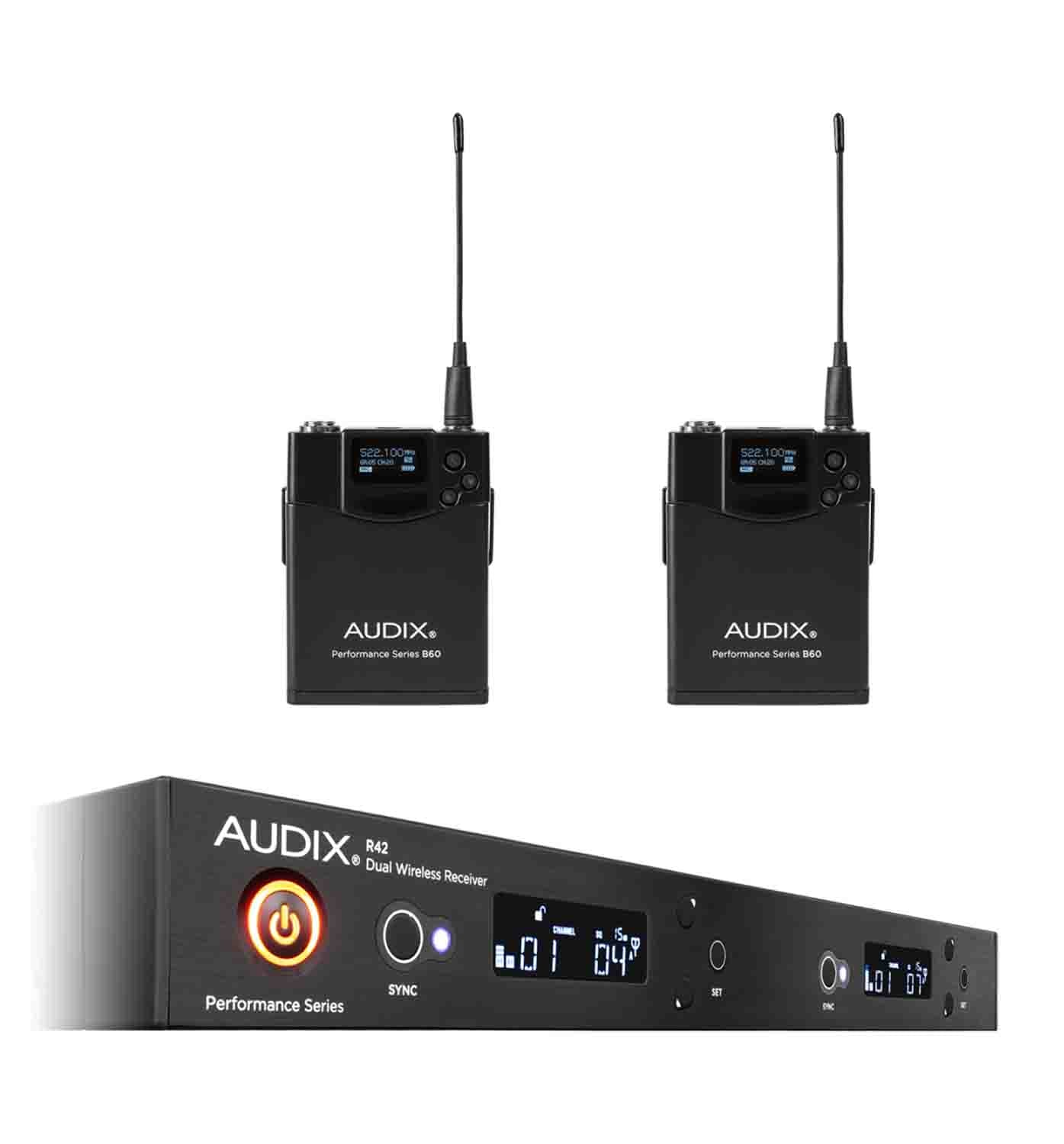 Audix AP42 BP Dual-Channel Wireless System with Two Bodypack Transmitters - Hollywood DJ