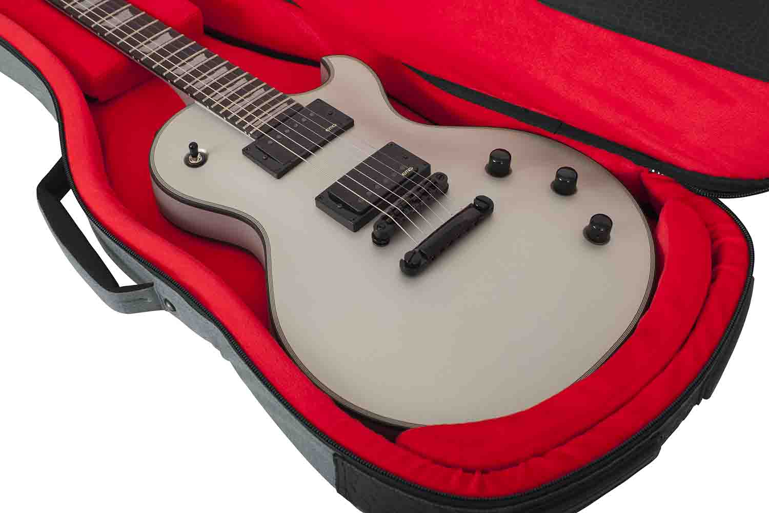 Gator Cases GT-ELECTRIC-GRY Transit Series Electric Guitar Gig Bag with Light Grey Exterior by Gator Cases