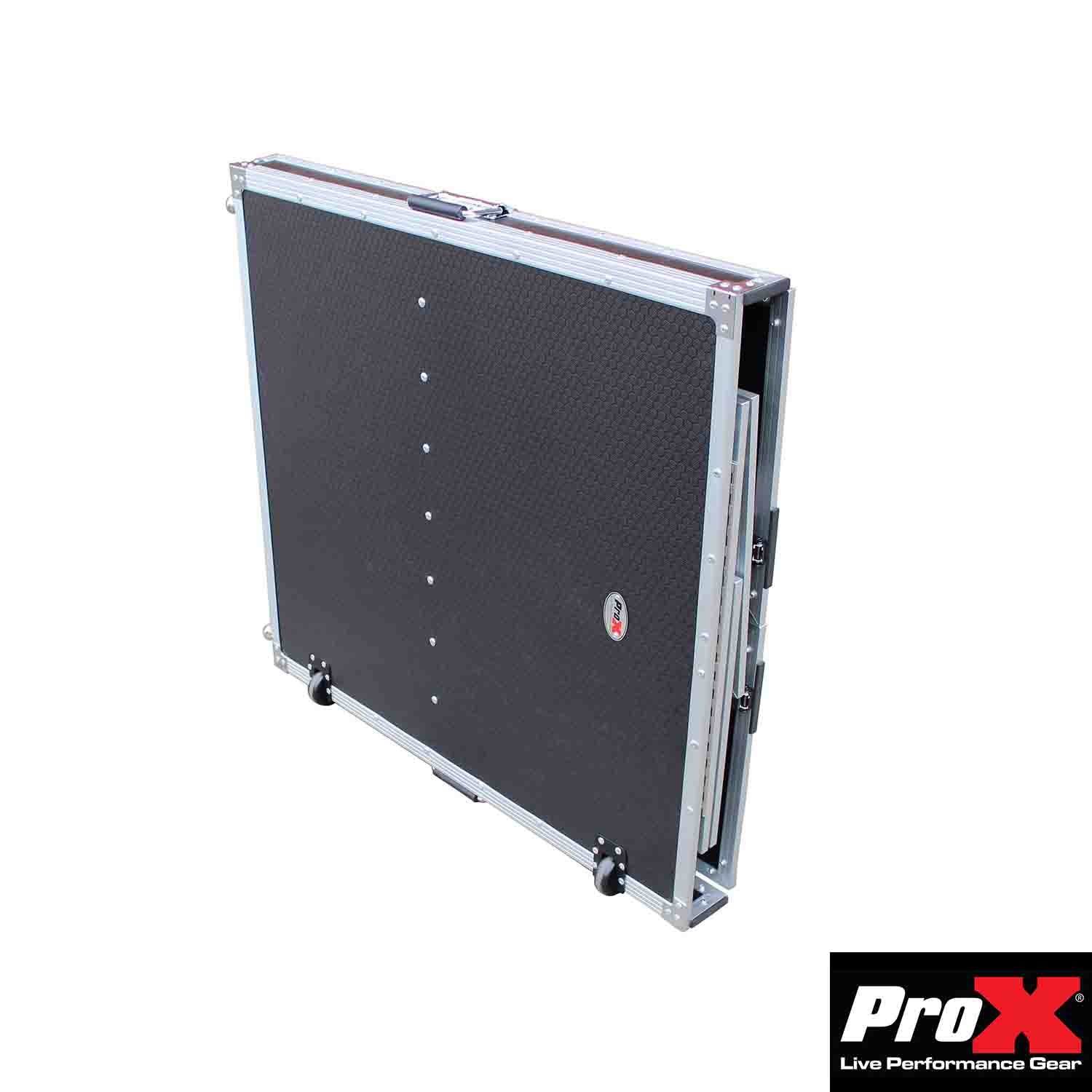 B-Stock Scratch & Dent: ProX XS-DJSTN DJ Folding Workstation Table, Fold Away with Wheels