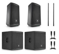 JBL EON710 PA Speaker Package with EON718S Powered Subwoofer, Speaker Pole and Mic Cable by JBL