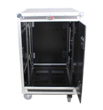 ProX T-12USLAM20, 12U 20" Deep Vertical Rack Shock Mount Case with 2 Sliding Slam Doors and 4" Caster Wheels by ProX Cases