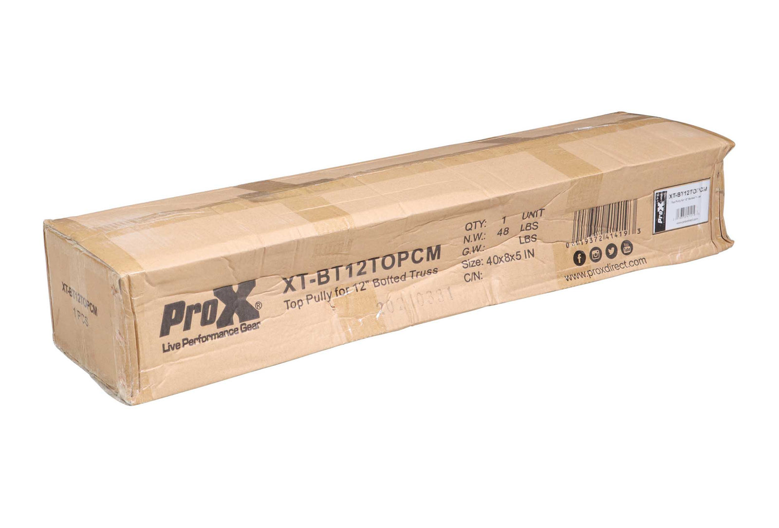 ProX XT-BT12TOP, Top Truss Section for Electric and Manual Motor Pully Mechanism for 12" Bolted Segment by ProX Cases