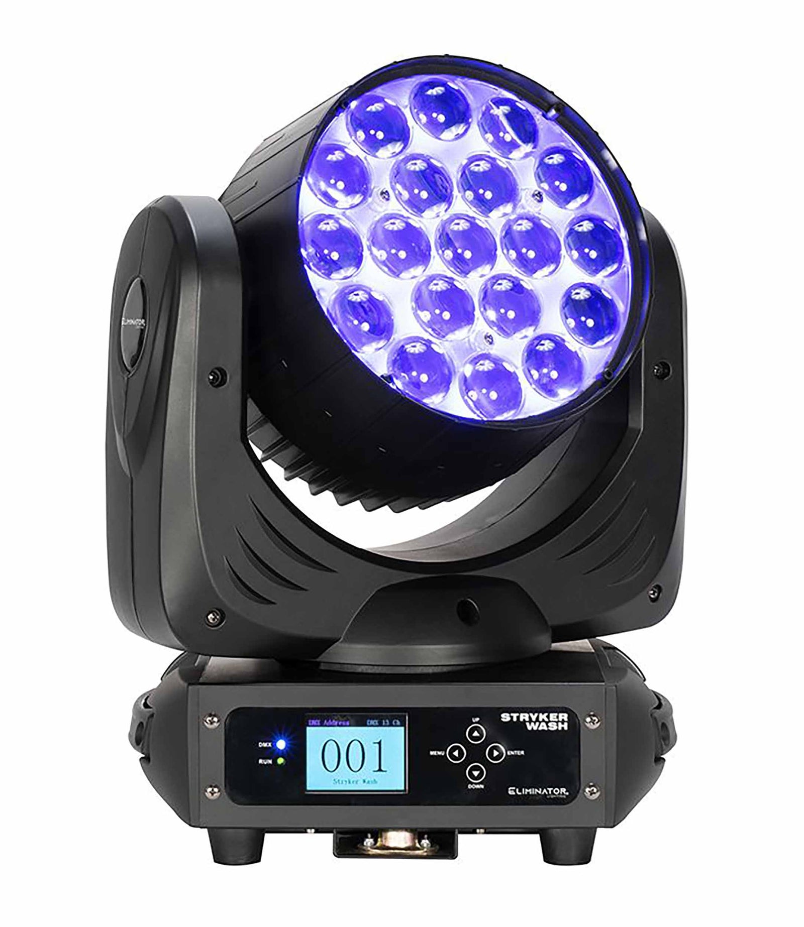 Eliminator Lighting Stryker Wash, RGBW LED Moving Head Fixture with Motorized Zoom - 228 Watt by Eliminator Lighting