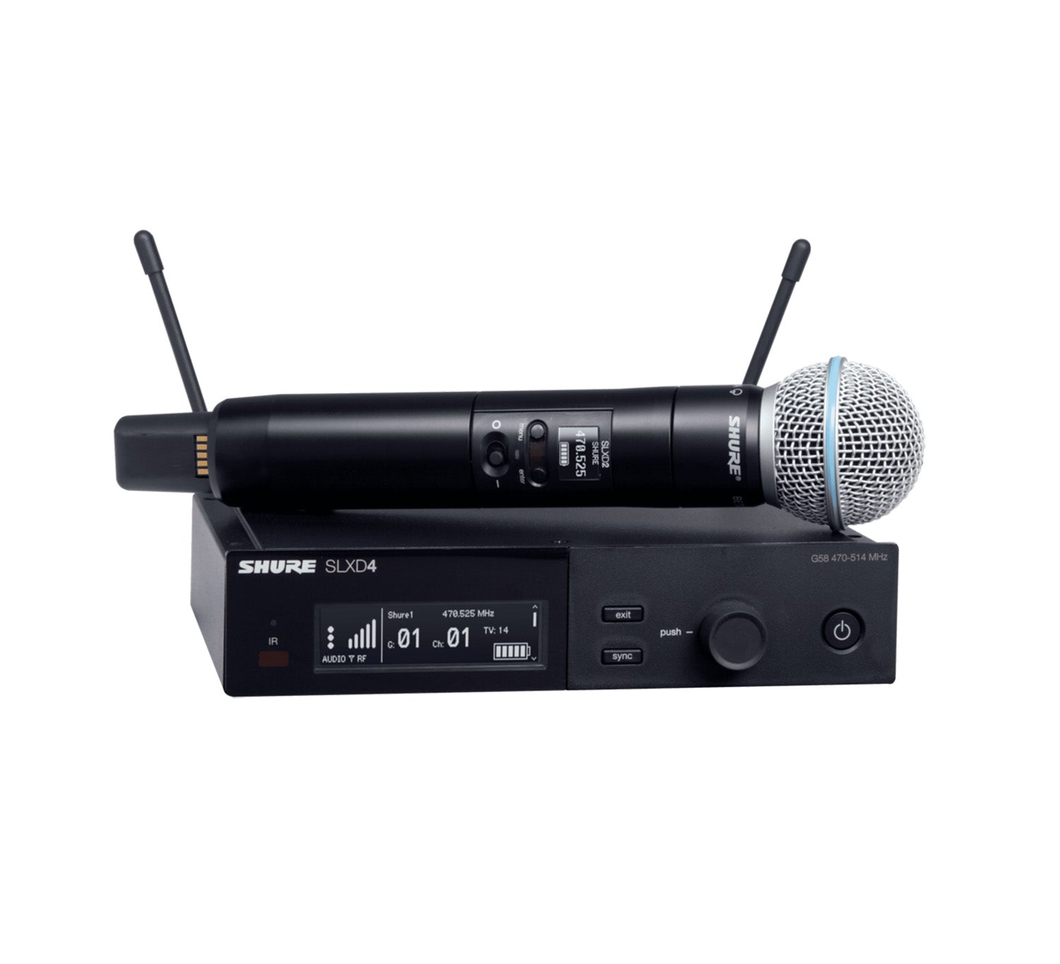 Shure SLXD24/B58 Wireless System With Beta58A Handheld Transmitter - Hollywood DJ
