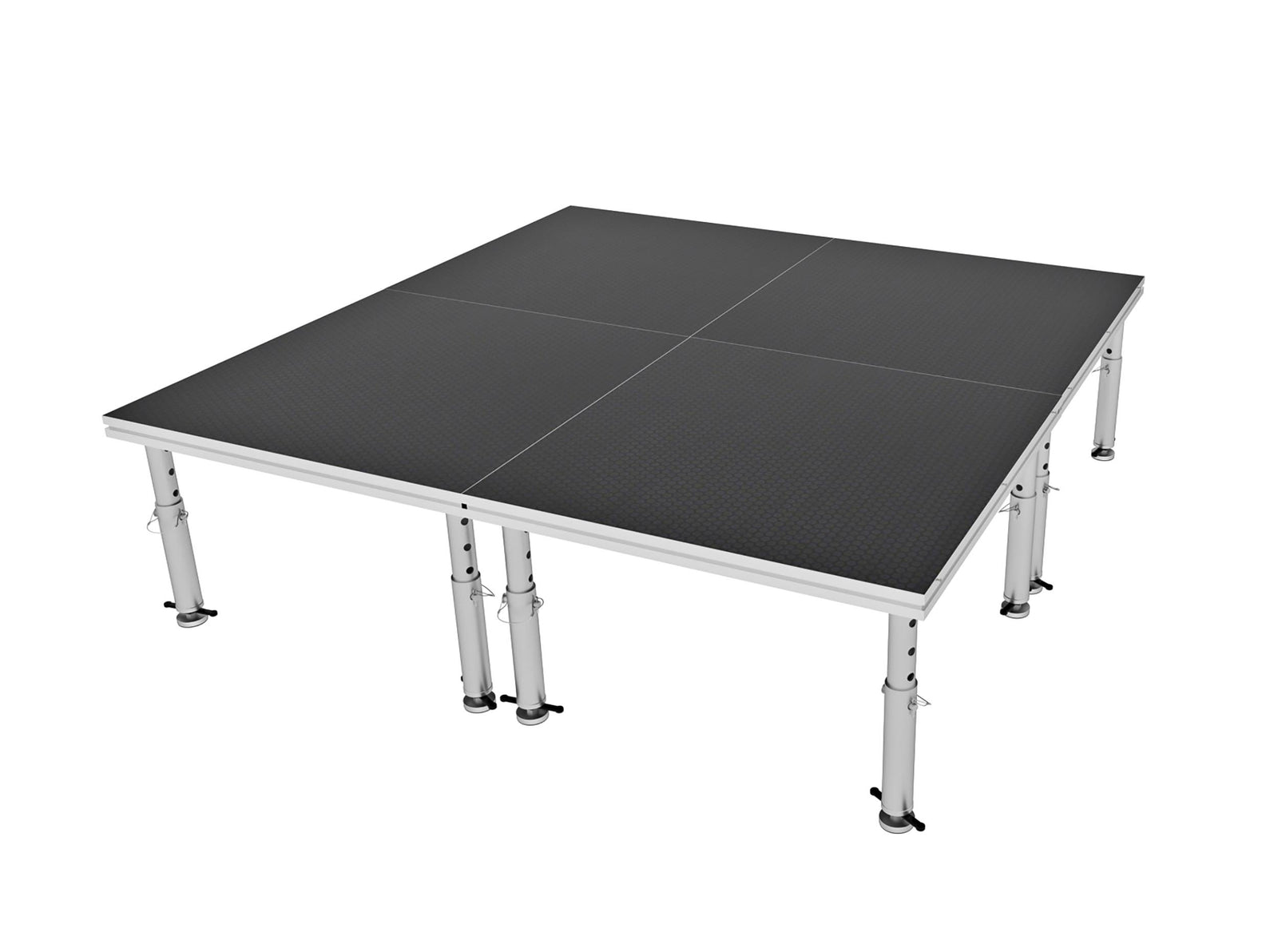 ProX XSU-8X8PKG, Stage One 8 x 8 Ft. Portable Stage Package - Includes 4x Units with Telescoping 16-22" Adjustable legs by ProX Cases