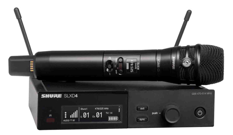 Shure SLXD24/K8B, Wireless System With KSM8 Dualdyne Handheld Transmitter by Shure