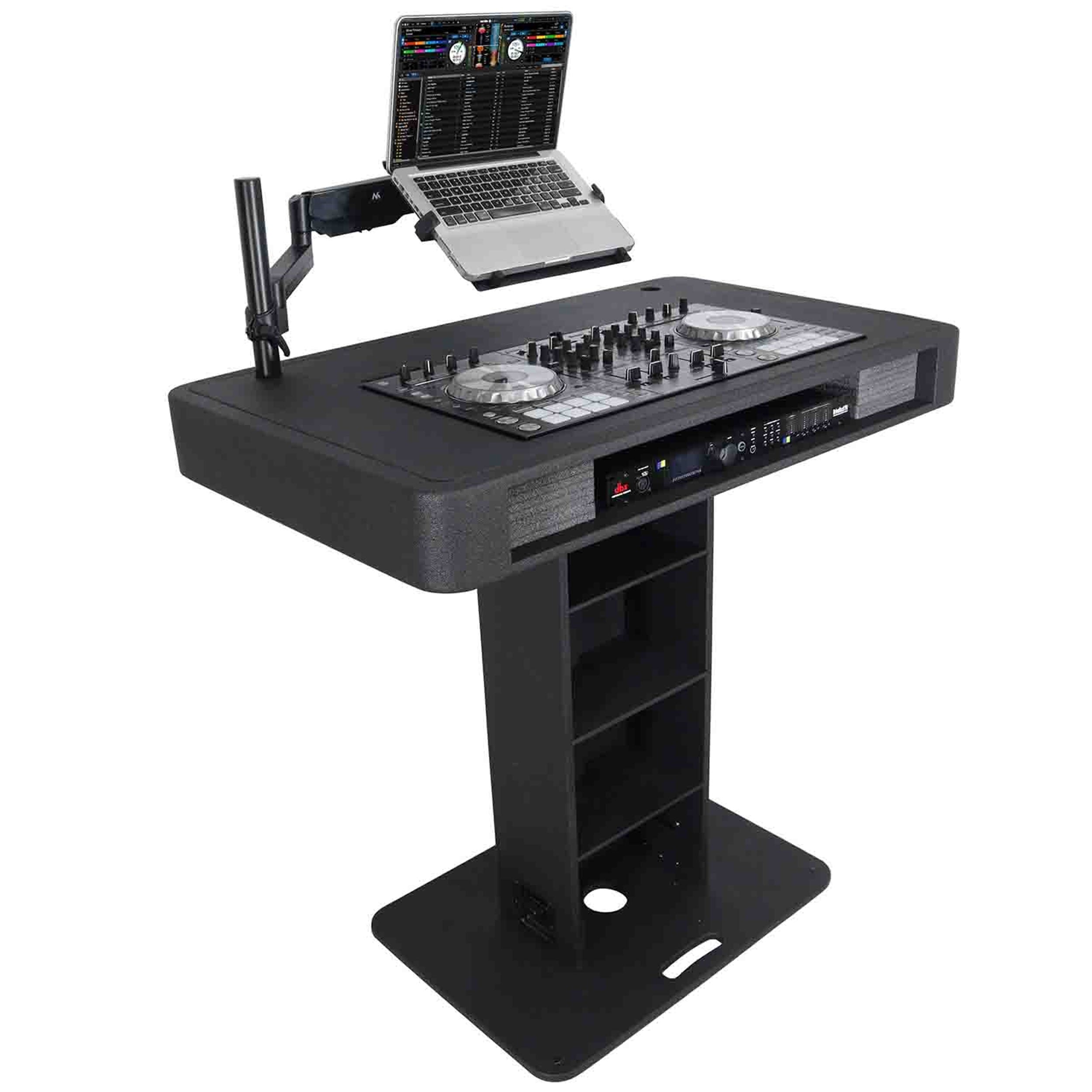 ProX XZF-DJCTBL, DJ Control Tower Podium Stand for PIONEER XDJ-XZ DDJ-1000, DDJ-SX3 RANE One - Black