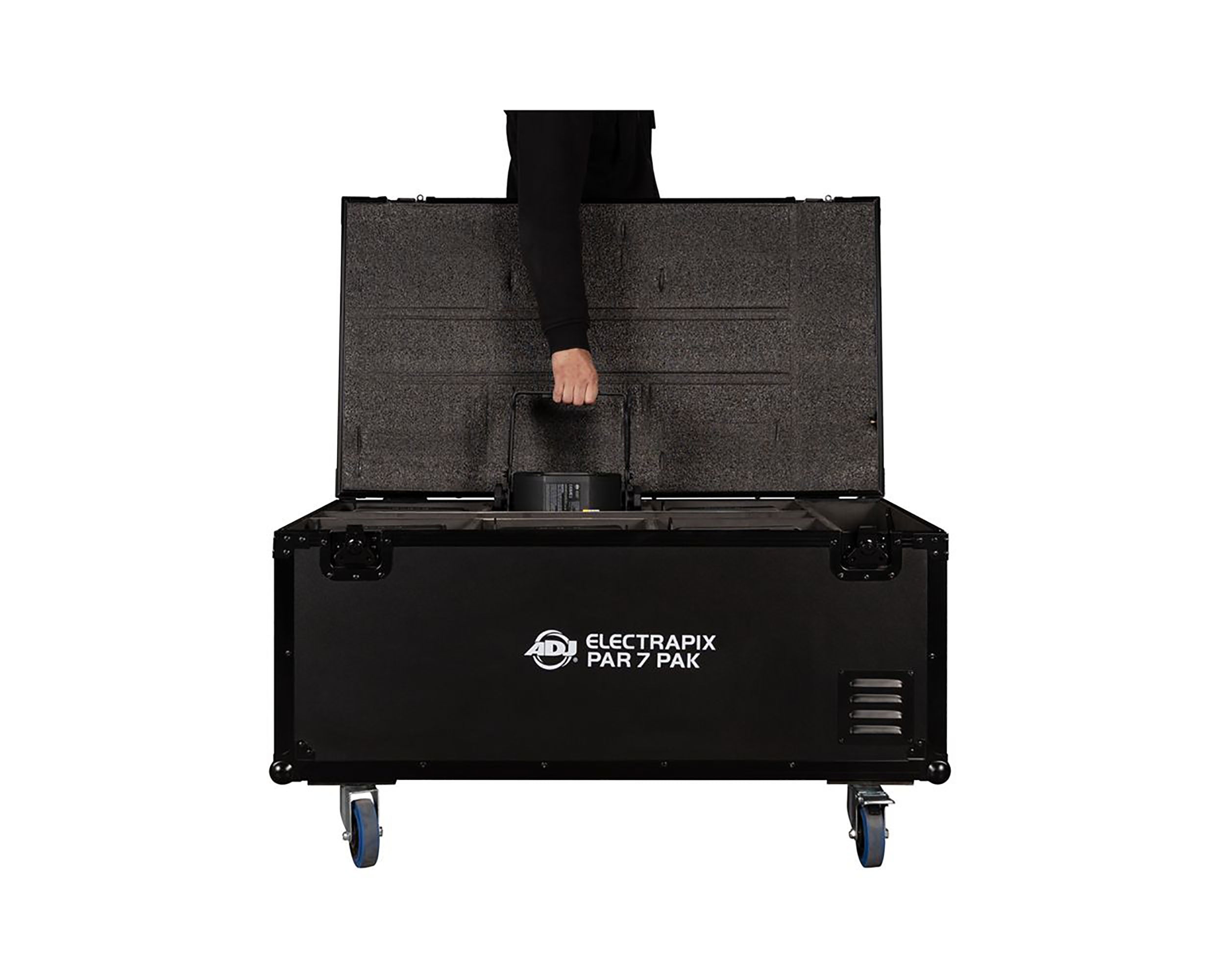 ADJ ElectraPix Par 7 Pak, Battery Powered, Wireless DMX LED Pars with Robust Road Case