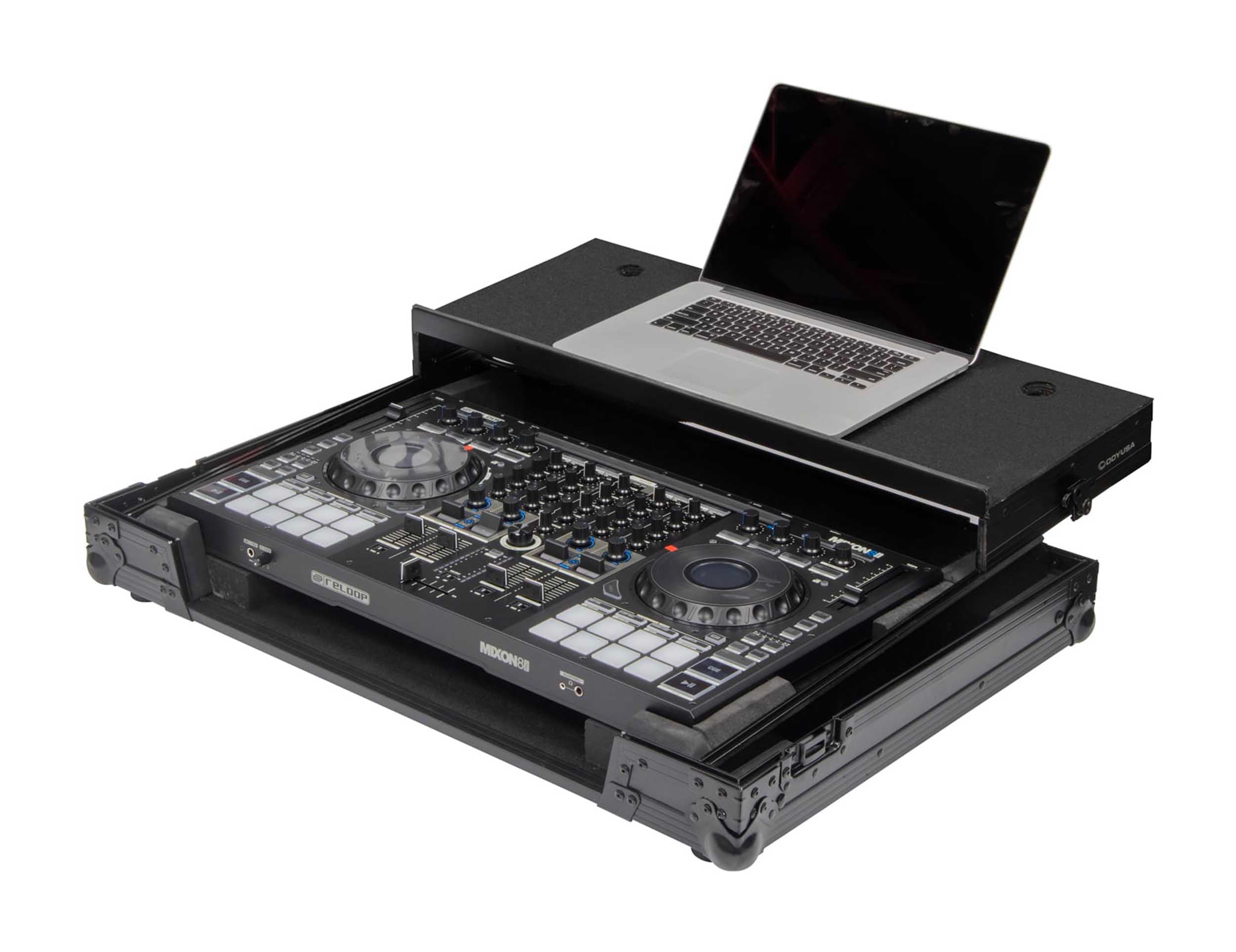 Odyssey FZGSAMIXON8BL, Flight Case with Angle Glide Platform for Reloop Mixon 8 Pro by Odyssey