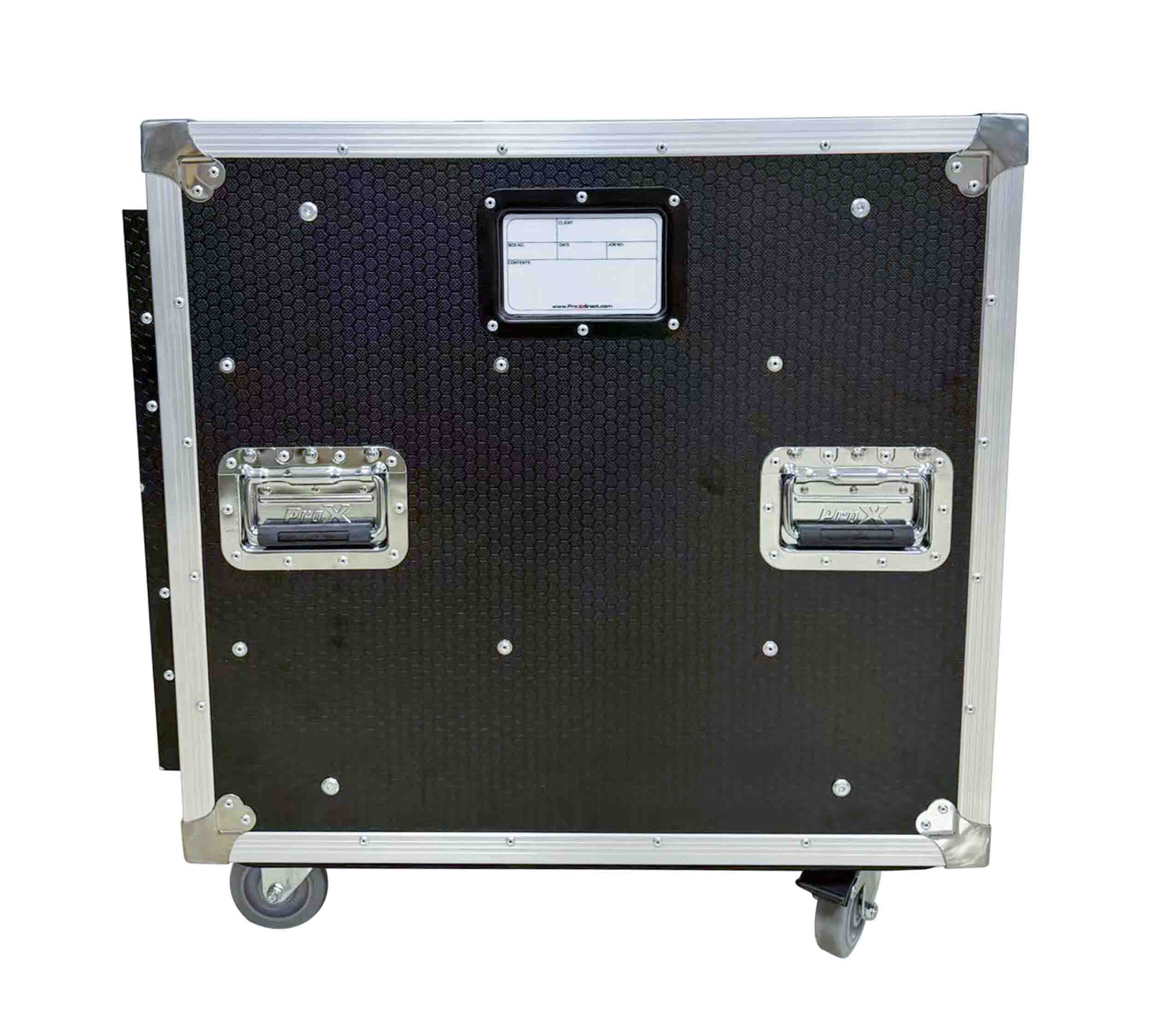 ProX T-16USLAM24, 16U 24" Deep Vertical Rack Shock Mount Case with 2 Sliding Slam Doors and 4" Caster Wheels by ProX Cases