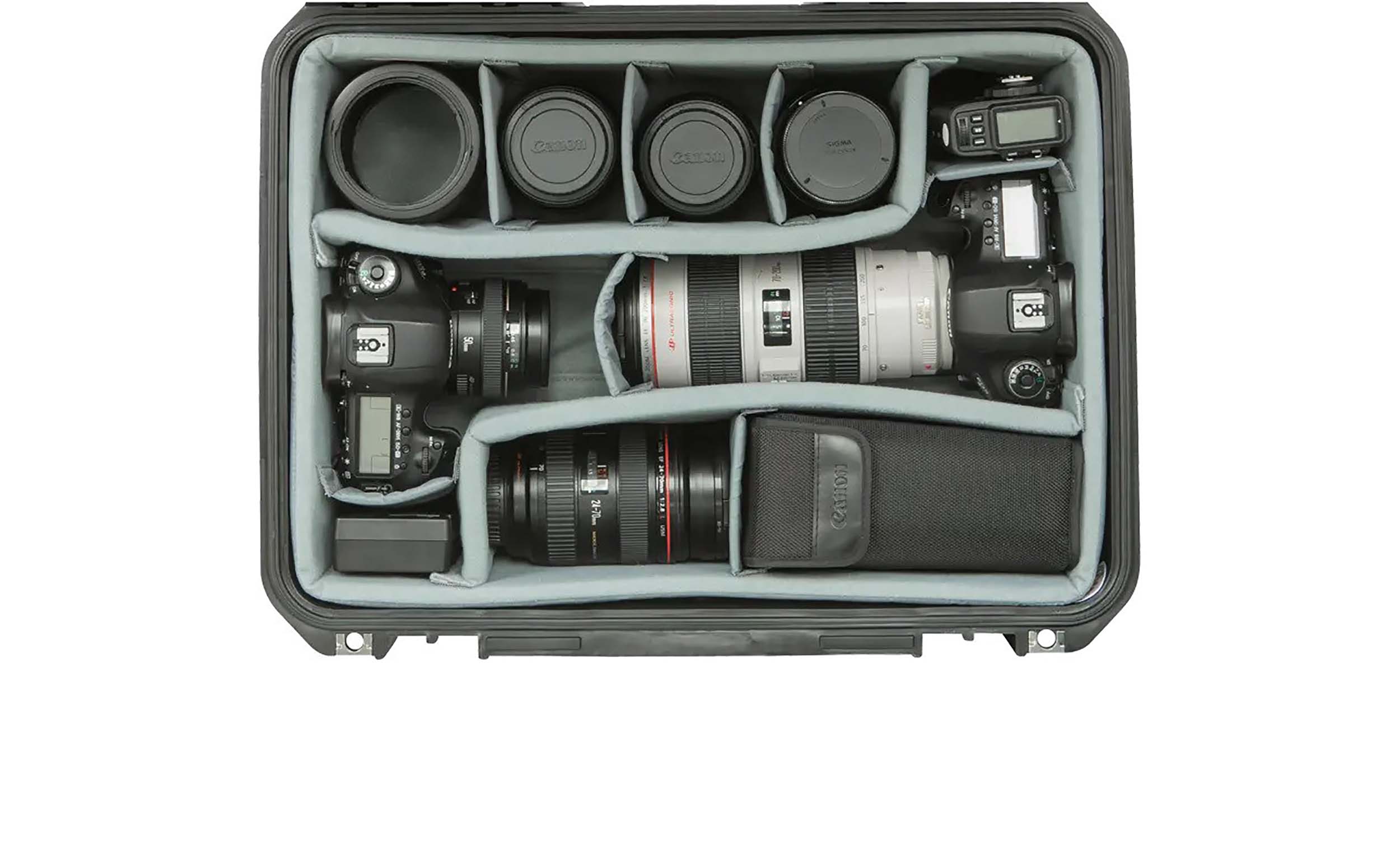 SKB Cases 3i-1813-7DL, iSeries Case with Think Tank Photo Dividers and Lid Organizer - Black by SKB Cases