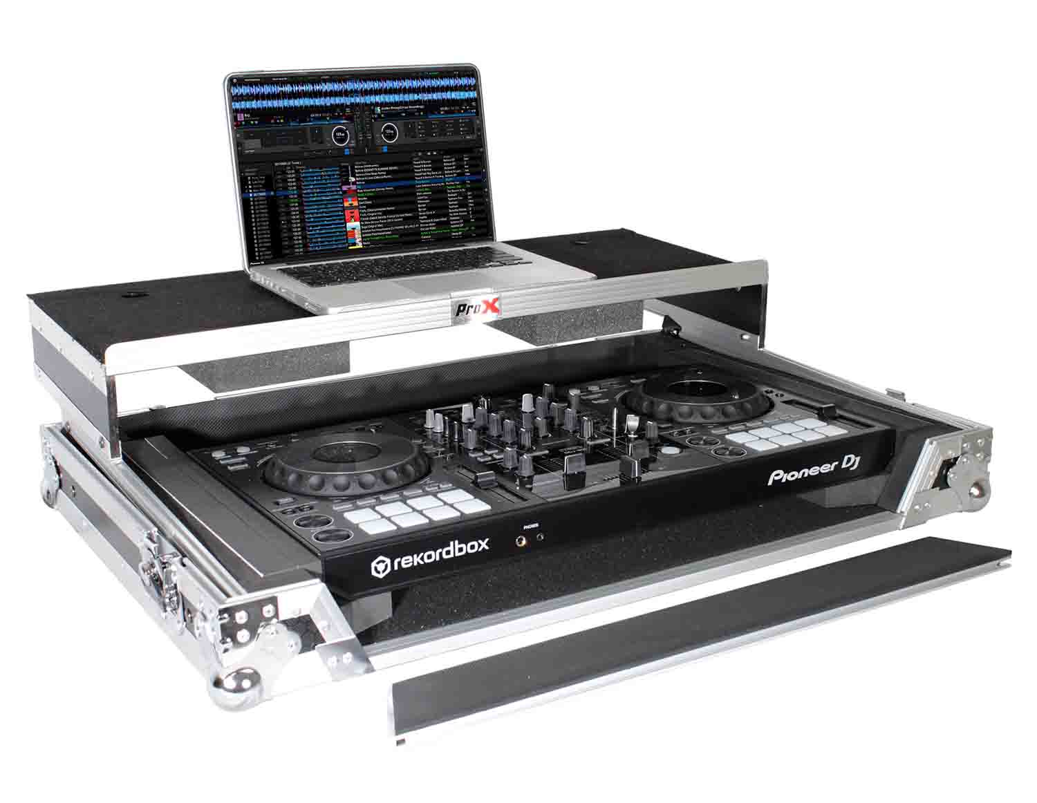 ProX XS-UXLTMK2 DJ Flight Road Case for Medium Size DJ Controllers with Sliding Laptop Shelf