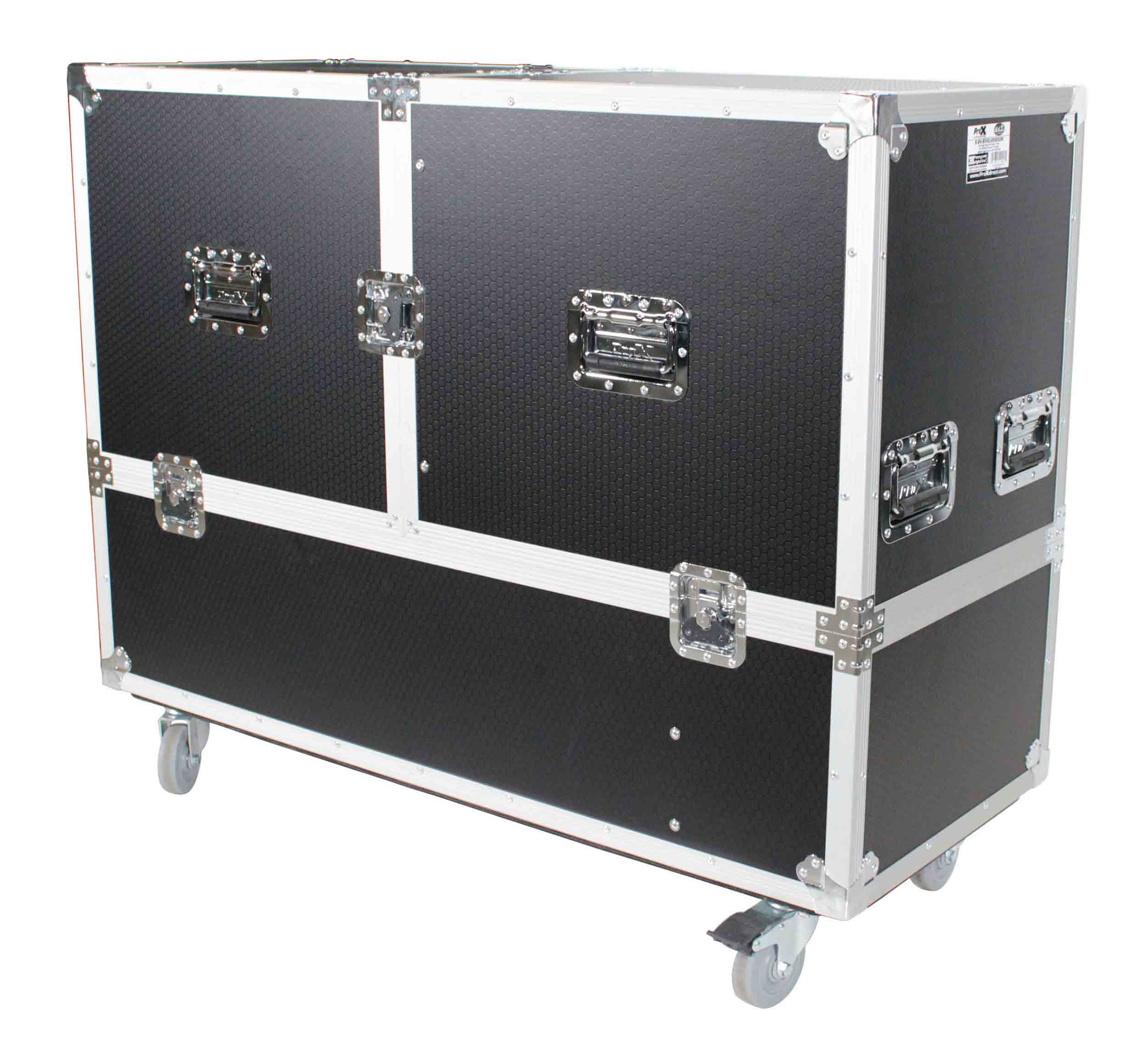ProX X-EVO1250X2W, ATA Flight Case for 2x RCF EVOX12 or EV Evolve 50 Compact Arrays Fits Two Speakers and Subwoofers by ProX Cases
