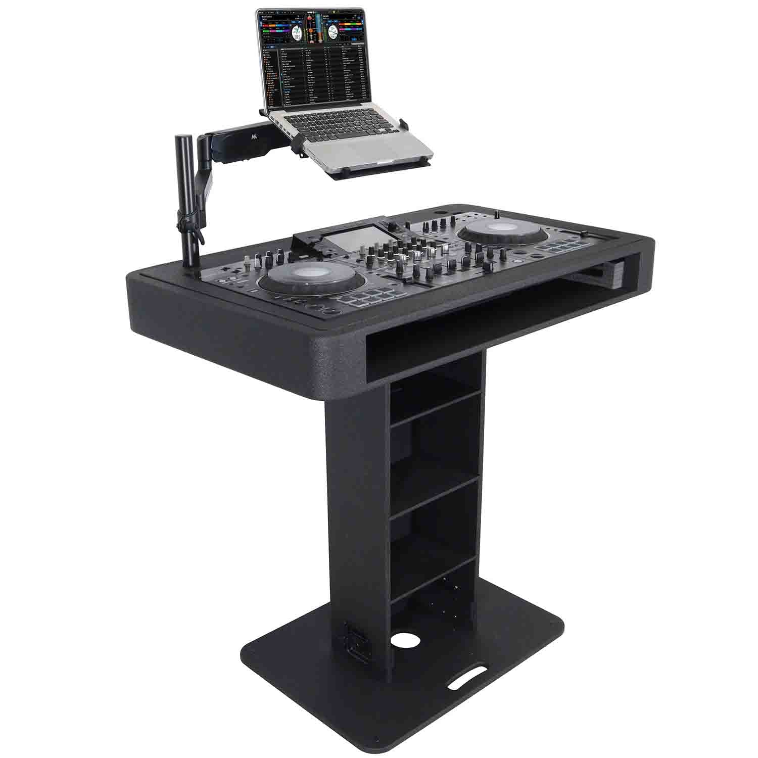 ProX Rev7 Control Tower Podium with Top Plate DJ Package - Black by ProX Cases