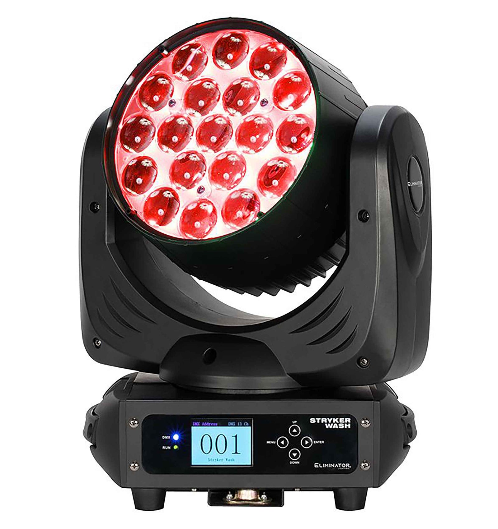 Eliminator Lighting Stryker Wash, RGBW LED Moving Head Fixture with Motorized Zoom - 228 Watt by Eliminator Lighting