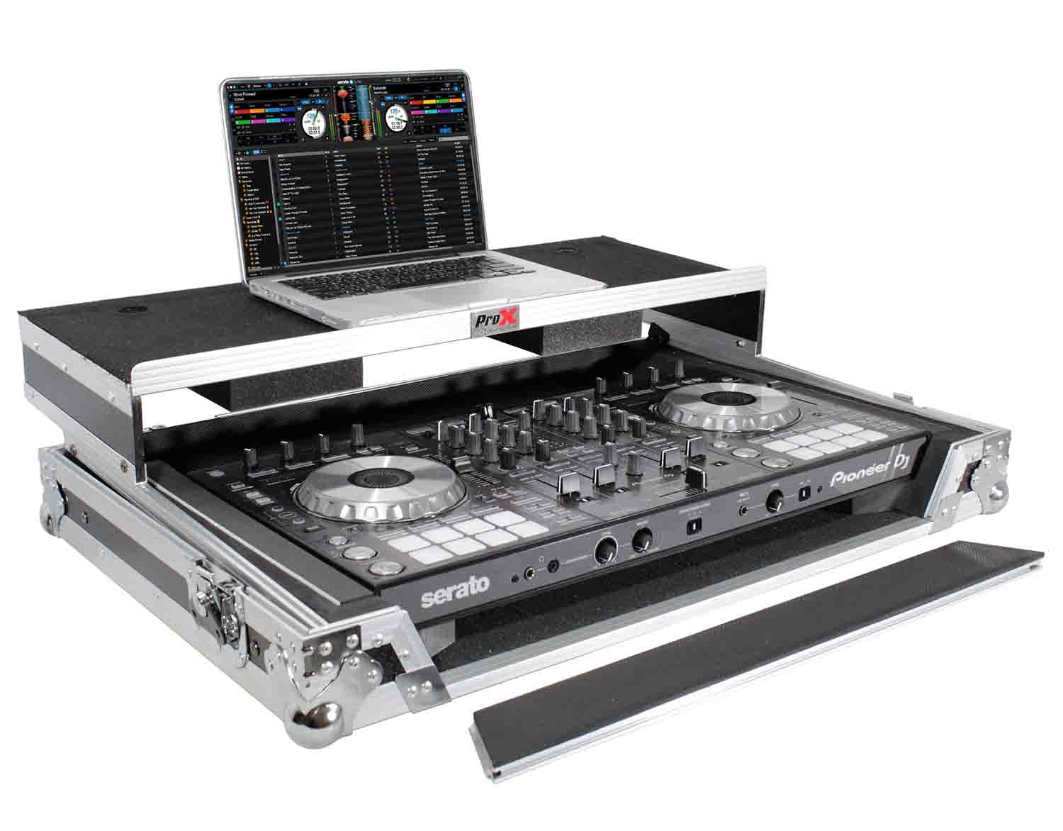 ProX XS-UXLTMK2 DJ Flight Road Case for Medium Size DJ Controllers with Sliding Laptop Shelf