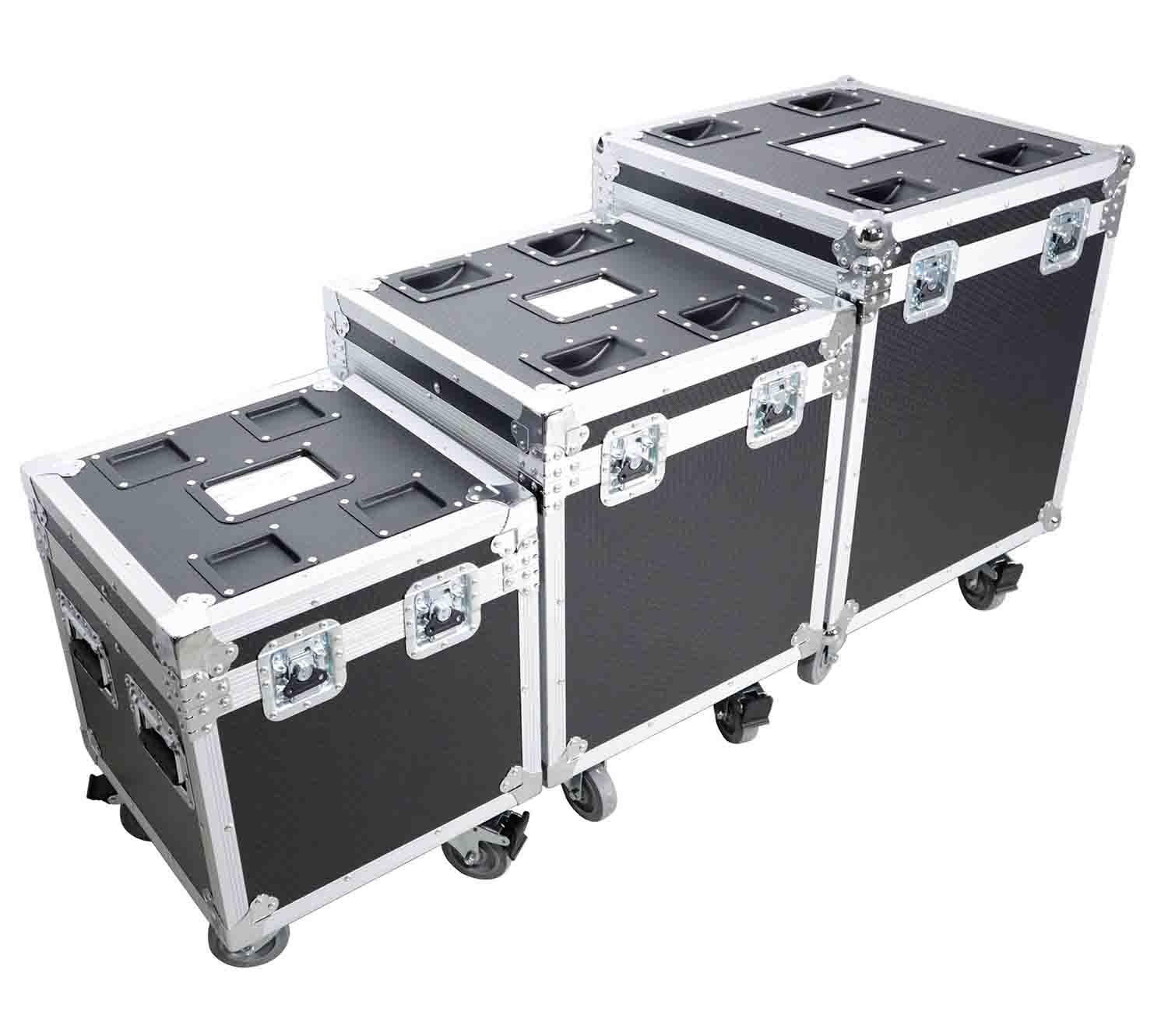 B-Stock: ProX XS-UTL49 PKG3, ATA Style Road Cases Large, Medium and Small Size with Wheels - Package of 3