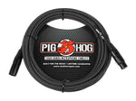 Pig Hog PHM20BKW Black and White Woven XLR Mic Cable - 20ft by PigHog