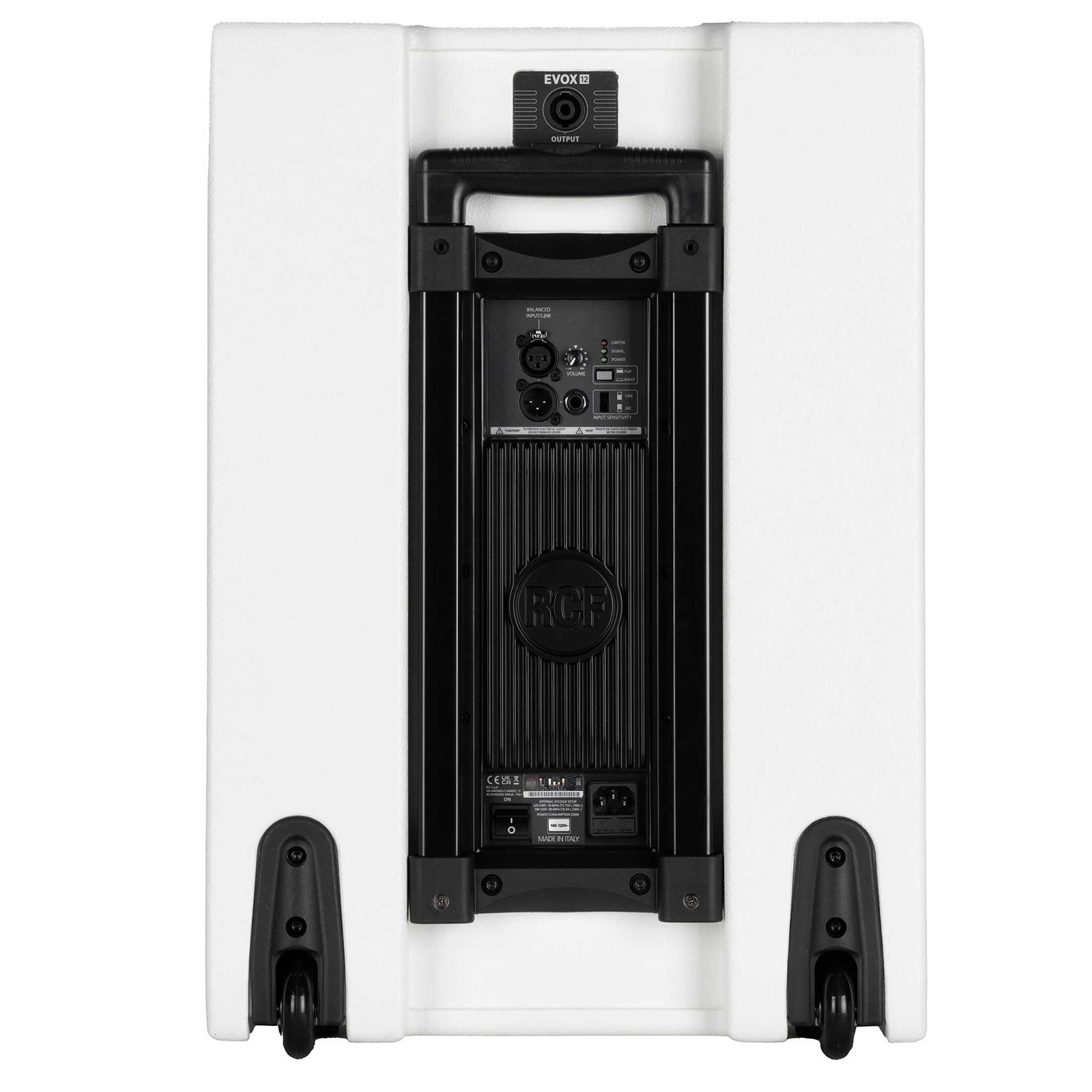 RCF EVOX-12-SYSTEM-W Active 15" 2-Way 1400W Portable Line Array PA System - White by RCF
