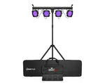 Chauvet DJ RGBW LED Derby Effect Lights DJ Package with 4-Par Wash Light System, USB Transceivers and Wireless Lighting Controller by Chauvet DJ