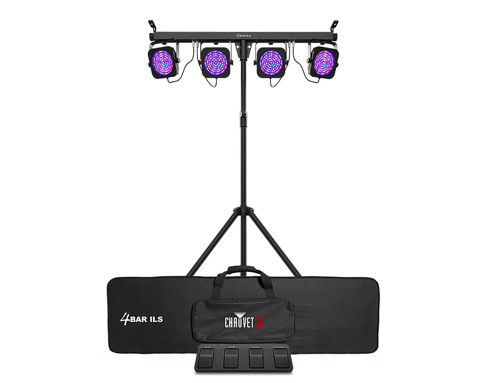 Chauvet DJ RGBW LED Derby Effect Lights DJ Package with 4-Par Wash Light System, USB Transceivers and Wireless Lighting Controller by Chauvet DJ
